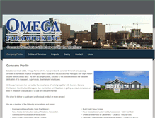 Tablet Screenshot of omegaformwork.ca